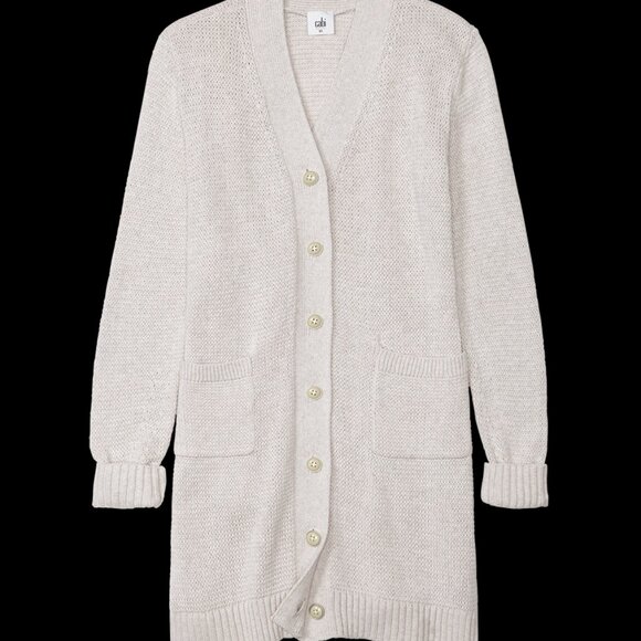 CABI Cozy Cardigan in Dove - Picture 2 of 2